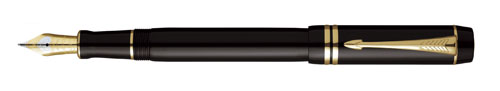 Parker Duofold Black Gold Trim Fountain Pen
