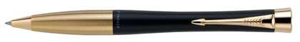 Parker Urban Matte Black Gold Trim Ballpoint Pen